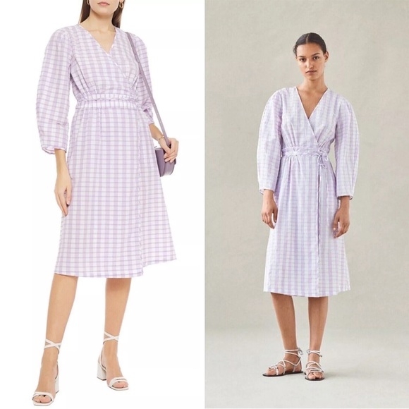 Baum und Pferdgarten Abylene Dress in Creamy Lilac Check size 38 - Picture 3 of 16